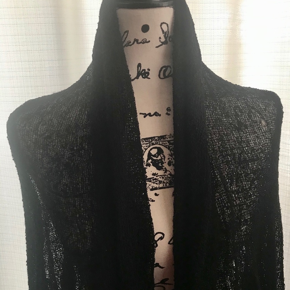 Black slinky Shawl.